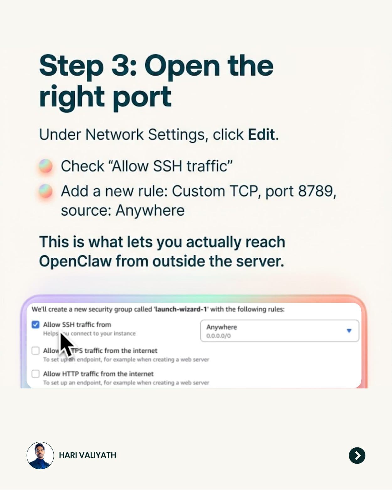 Eight-slide light-theme LinkedIn carousel for Pixis about setting up an AI assistant, slide 4 of 8