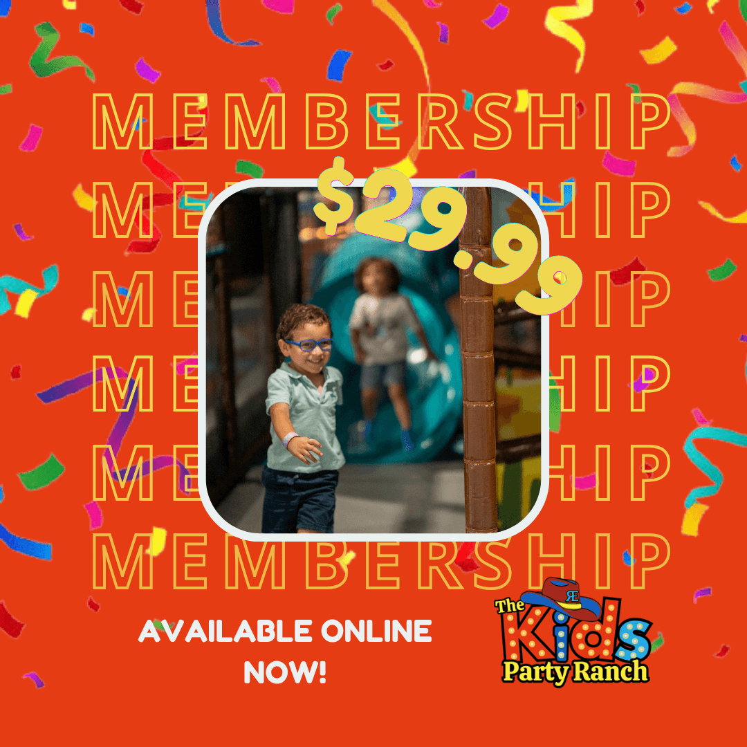 Kids Party Ranch membership promotional graphic priced at $29.99 a month