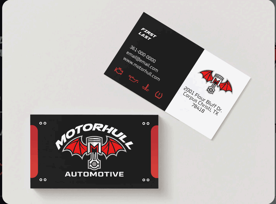 Motorhull Automotive business cards